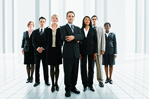 Small group of business people