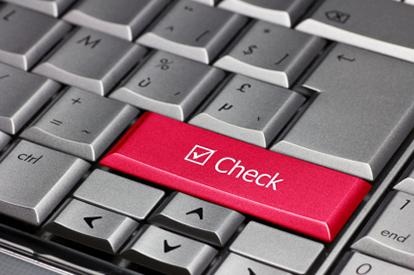 computer with a check key